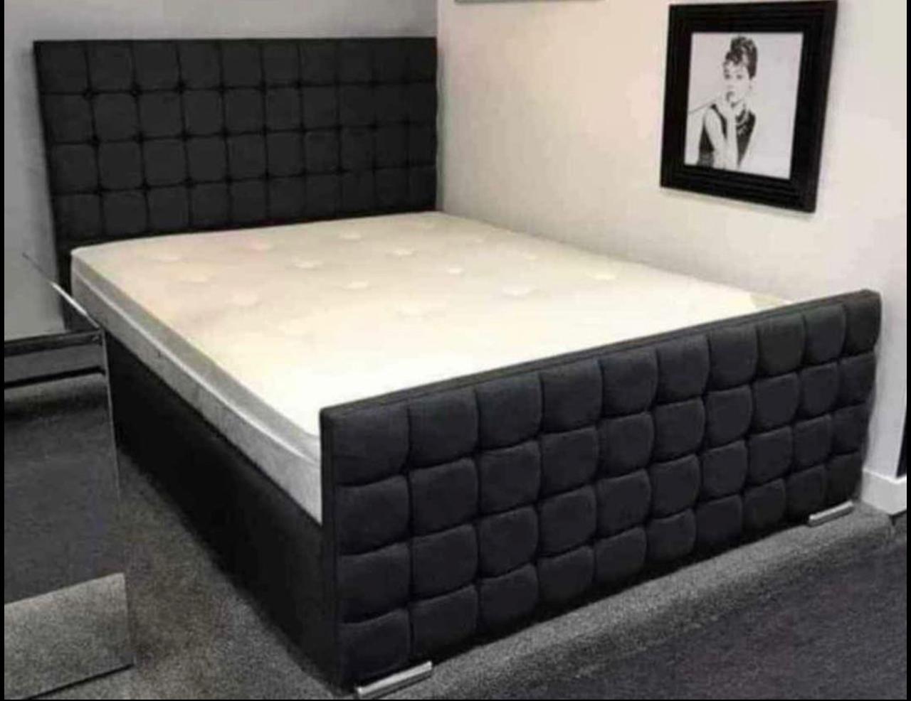 Cube Bed – Bold Geometric Design with Luxe Upholstery