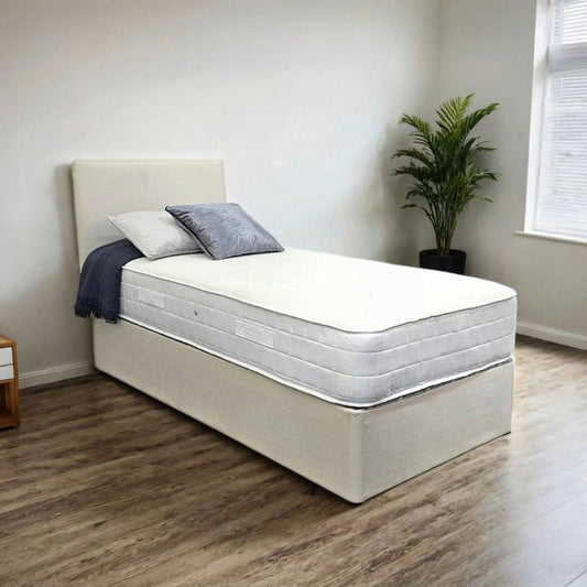Premium Single Divan Bed with Orthopedic Mattress – Minimalist Comfort