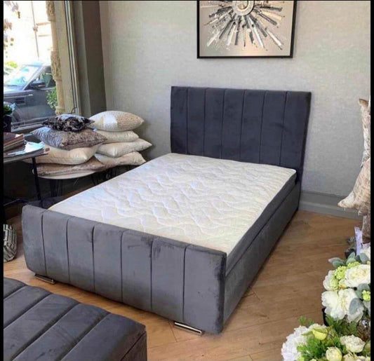 Panel Line Bed with Orthopedic Mattress – Modern Elegance & Ultimate Comfort